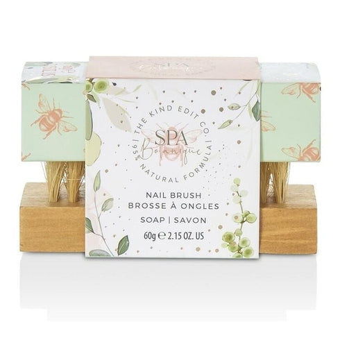 The Kind Edit Co. Spa Botanique Soap & Nail Brush Gift Set 60g Soap Bar + Nail Brush